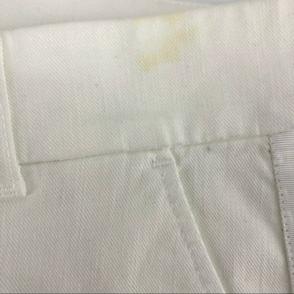 7 For All Mankind White Cotton Blend Flat Front Shorts - Picture 10 of 10